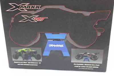 Traxxas TRX 8797 BLUE Auto Stand X-Truck Alu blau  X-Maxx  XRT VXL Ständer NEU - Bild 1 von 4