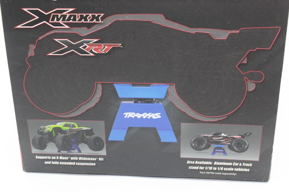 Traxxas TRX 8797 BLUE Auto Stand X-Truck Alu blau  X-Maxx  XRT VXL Ständer NEU - Bild 1 von 4