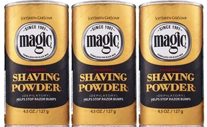 Softsheen Carson Magic Men Shaving Powder Paraben Free Fragrant 4.5 oz Pack of 3 - Picture 1 of 3