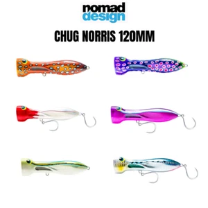 Nomad Design Chug Norris Popper 120mm Topwater Fishing Lure - Choose Colour BRAN - Picture 1 of 10