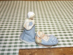 Vintage Mary & Baby Jesus Nativity Porcelain Figurines - Made in Japan - Picture 1 of 4