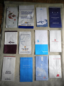 Konvolut Sammlung  30 Spucktüten Kotztüten Air Sickness Bags verschiedene