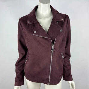 Loft Moto Jacket Women L NWT $130 Lined Long Sleeve Full Zip Stretch - Picture 1 of 13