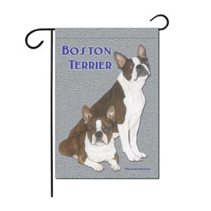 Boston Terrier Garden Flag Double Sided 12" x 17" - Picture 1 of 1