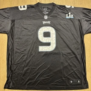 Rare Black Philadelphia Eagles Super Bowl 52 LII PRO LINE NICK FOLES Jersey 3XL - Picture 1 of 11