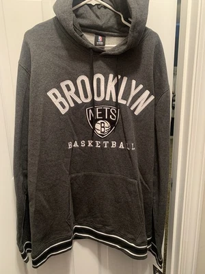 Size XXL 2XL NWT Brooklyn Nets Hoodie w Pockets NBA Unk - Image 1 of 4