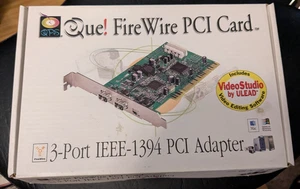 QPS 3-Port IEEE-1394 Fire Wire PCI Card with ULEAD Video Software - Afbeelding 1 van 7