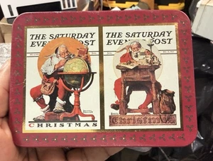 1996 Norman Rockwell Saturday Evening Post Limited Edition Santa Playing Cards - Bild 1 von 7