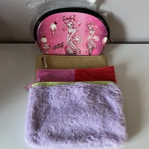 Ipsy & Fluff Makeup Bag Lot Of 4 New Unused Cosmetic Bags Travel Bag - Picture 1 of 3