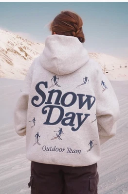 Dandy Worldwide "Snow Day" Oversized Lux Hoodie in Heather Gray XL PRESALE - Image 1 of 4