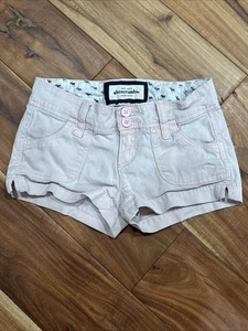 Y2K Abercrombie Stretch Pink Low Rise Short Shorts Size 8 Teen Juniors - Picture 1 of 11