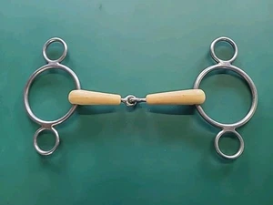 3 Ring Nylon Mund verbunden Trense Bit, 5..1/2". (Ref: 1) - Bild 1 von 8