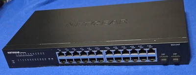 NETGEAR S350 SERIES 24 PORT ETHERNET + 2 SFP GIGABIT MANAGED PRO SWITCH - GS324T - Image 1 of 4