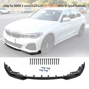For BMW G20 330i M340i 19-2022 MP Style M Sport Gloss Black Front Bumper Lip Kit - Picture 1 of 11