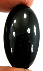 43.90 Ct Natural Black Obsidian Loose Gemstone Cabochon Wire Wrap Stone - 26749 - Picture 1 of 2