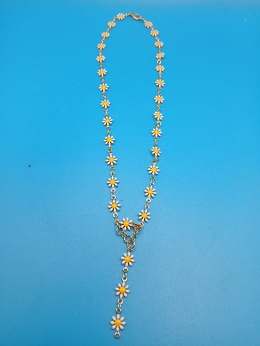 VETEMENTS collana girocollo margherita bianca e gialla