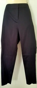 Peacocks Women's Black Slim Leg Cotton Stretch Trousers 12 UK 40 Eur - Picture 1 of 7