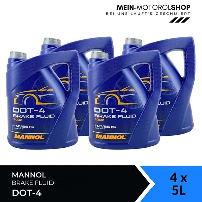 Liquido freni Mannol MN3002 Brake Fluid DOT-4 4x5 litri = 20 litri