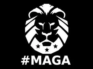 Calcomanía de vinilo TRUMP MAKE AMERICA GREAT AGAIN LION LION pegatina para coche camión ELIGE TAMAÑO - Imagen 1 de 2