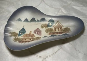 SASCHA BRASTOFF MID-CENTURY MCM BIGFOOT ASHTRAY, DISH - ROOFTOPS - SIGNED - Picture 1 of 14