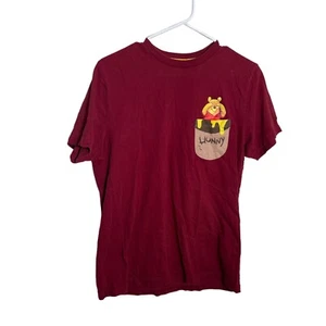 Disney Winnie the Pooh Shirt Women's Medium Red Short Sleeve Top - Picture 1 of 8