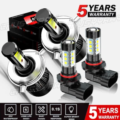 4x Combo Kit de faros LED para Kia Rio 2012-2023 haz alto/bajo + bombillas antiniebla Foto 1 de 4