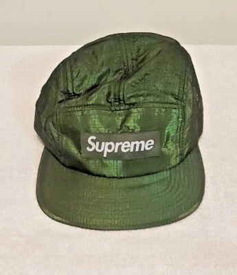 Supreme Box Logo Green Dry Wax 5 Panel Camp Cap USA Never Worn Mint - Image 1 of 4