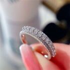 Women's 2Ct Lab Created Diamond Wedding Band Ring 14K White Gold Plated Silver