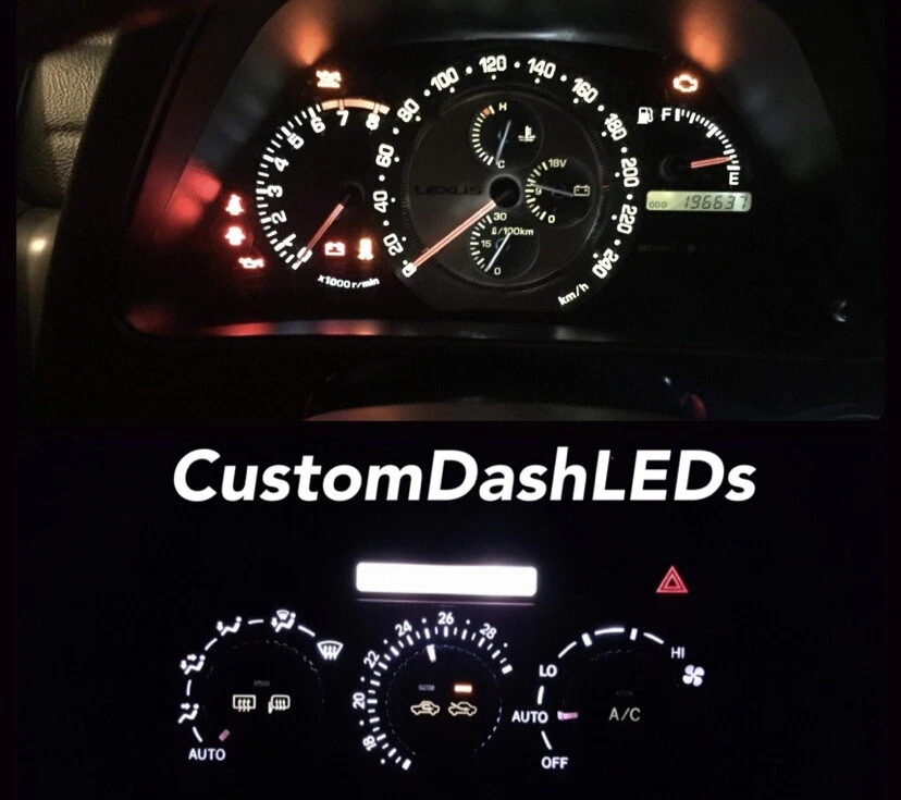 WHITE Full Dash Kit LEXUS Is200 Is300 Led Speedo Altezza Sxe10 Toyota JDM Drift - Image 1 of 4