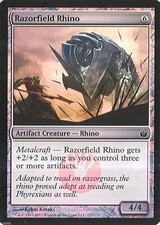MTG - Mirrodin Besieged - Razorfield Rhino - 2X - Foil - NM