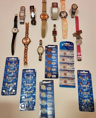 Fashion Watches Lot of 11 Analog Dial Bracelet Wearable Clean Condition Untested - Image 1 of 4