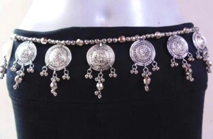 Tribal fusion Bellydance Belt Hip scarf Waist jewelry Kuchi Ethnic Banjara Gypsy - Picture 1 of 3