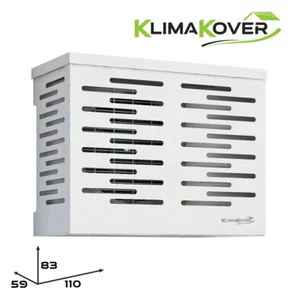 KLIMAKOVER K-110W Copri climatizzatore da design 110x83x59 cm bianco in allumini - Foto 1 di 6