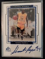 1999-00 Upper Deck SP Top Prospects Shawnta Rogers Vital Signs Auto