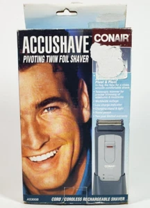 Afeitadora recargable con cable/inalámbrica CONAIR Accushave AS300B de colección nueva caja abierta - Imagen 1 de 6