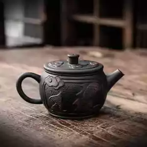 Purple Pottery Teapot Kung Fu Tea Home Ceramic Tea Set Purple Pottery Handle Pot - Picture 1 of 6