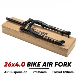 26 Inch Travel 120mm Beach Fat Bike Air Suspension Fork Manual Lockout QR Fork - Picture 1 of 22