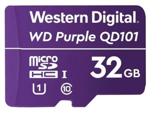 WD - WD Purple SC QD101 MicroSDHC Class 10 U1 Memory Card, 32GB - Picture 1 of 2