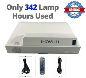 HITACHI CP-AX2503 3LCD PROJECTOR Ultra Short Throw 1080p Only 342 Hours Used - Picture 1 of 9