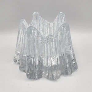 Candelabro votivo vintage de cristal volcán Nybro como se encuentra - Imagen 1 de 5
