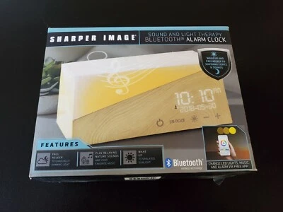 Sharper Image Sound and Light Therapy Bluetooth Alarm Clock Dorm Bedroom - Image 1 of 4