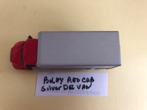 HO Scale Boley Red Cab with logo, Silver Delivery Truck - Picture 1 of 4