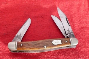 Western USA 4" Closed 742 3 Blade Bone Stockman Stock Knife - Picture 1 of 6