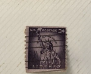 Rare US POSTAGE STAMP 3 Cent Liberty Used Purple Lady Statue Of Liberty - Picture 1 of 4