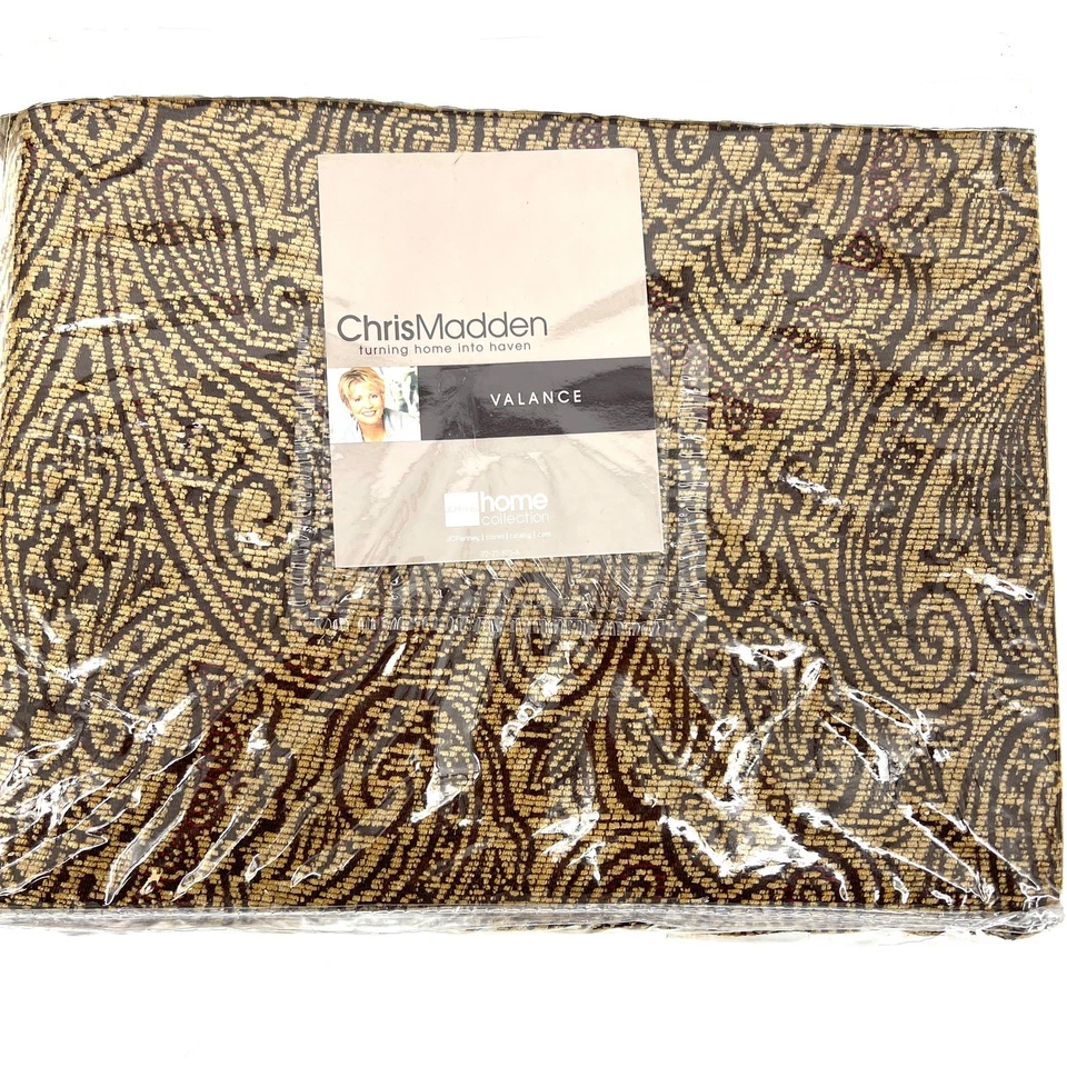 Vintage Chris Madden Mansfield Tailored Valance 80" x 18" NIP - Image 1 of 4