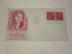 US COVER 1940 JAMES WHISTLER FAMOUS AMERICANS FDC SCOTTS #885 ANDERSON CACHET - Picture 1 of 3