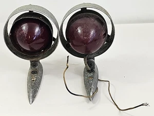 Juego de 2 ~Tri-Bar Yankee de colección ~ Luces de señal de giro con bases ~ Tal cual - Imagen 1 de 10