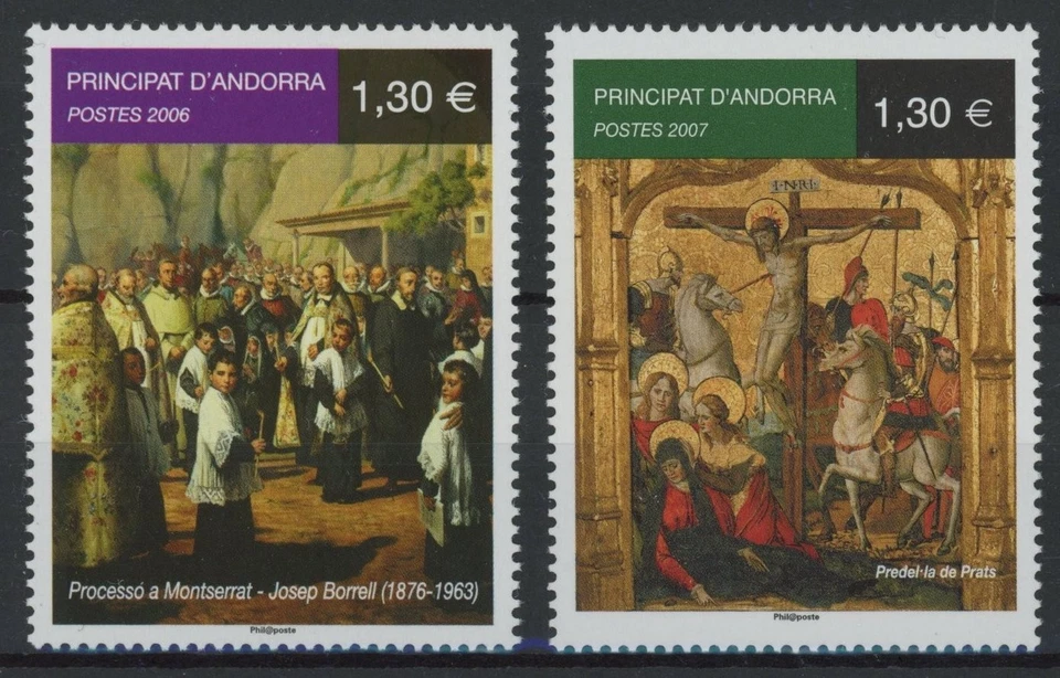 Andorra (Fr) 2006/07: Arte - Buen Lote 2 Estampillas MNH Muy Finas Foto 1 de 1
