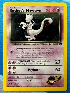 Rocket’s Mewtwo HOLO 14/132 Gym Challenge Vintage Pokemon 2000 - Bild 1 von 18