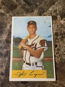 1954 Bowman - Johnny Logan #80 100 Runs - Picture 1 of 2
